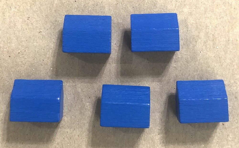 Catan 2020 Replacement Part - Blue Settlements