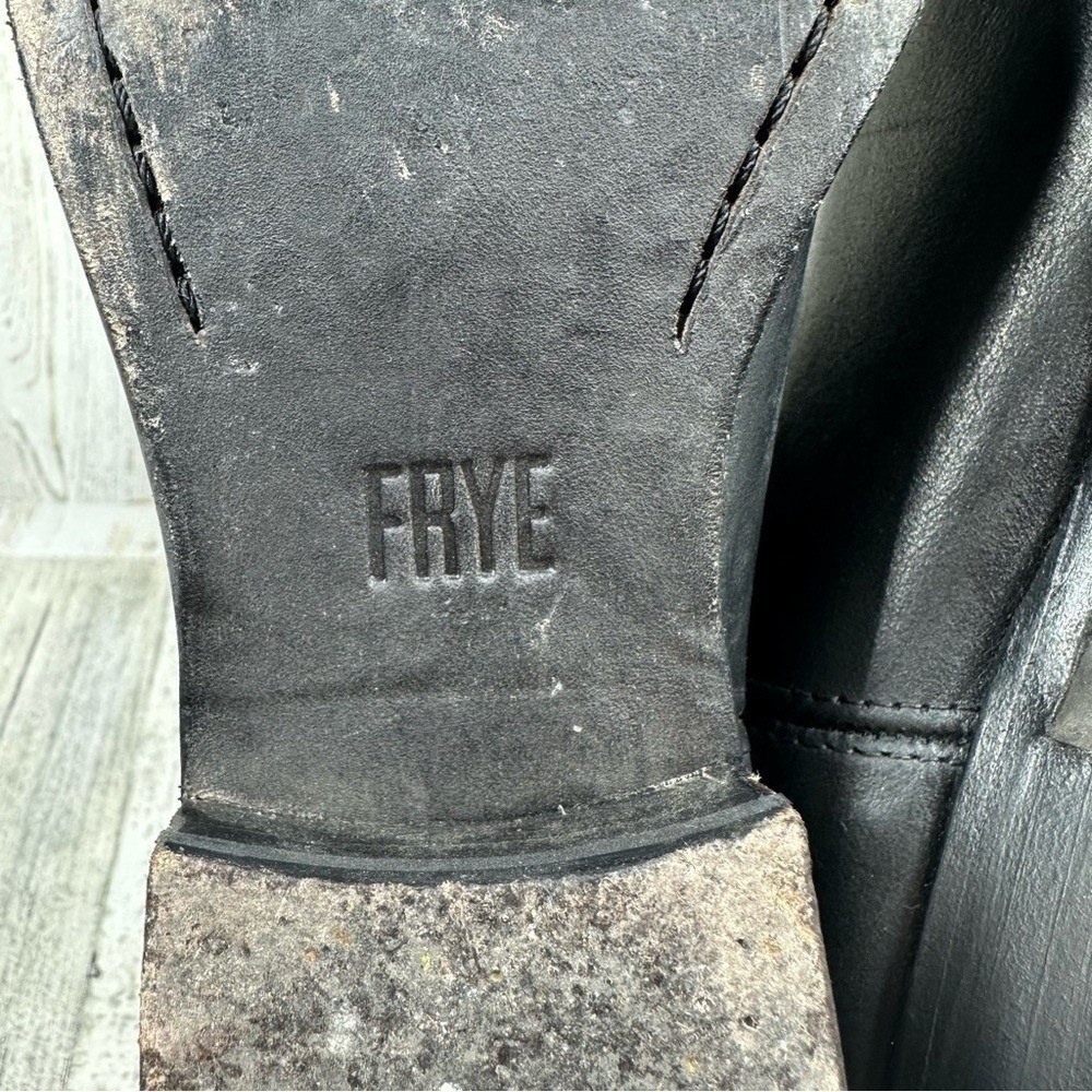 Frye Womens 5.5 Cara Roper Short Boot Black Leather Shoes