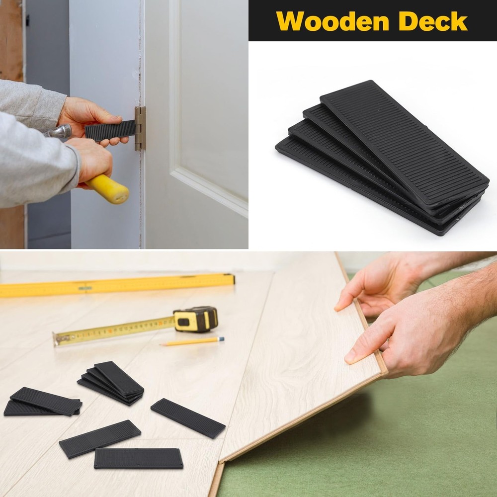 80 PCS Solid Plastic Shims for Leveling, Flat Drywall Shims for Leveling, 3/6...