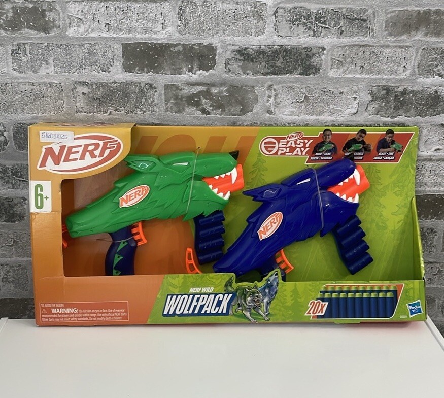 Nerf Wild Wolfpack Blaster Set w/ 2 Easy Play Blasters & 20 Darts