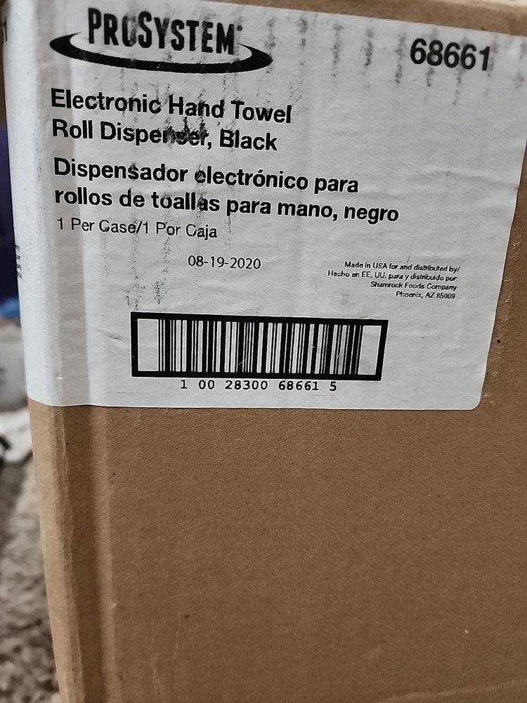 Electronic Hand Towel Roll Dispenser Black ProSystem 68661 Automatic