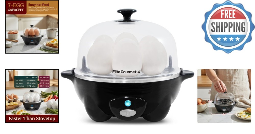 Versatile Easy Egg Cooker - Hard, Medium, Soft Boiled & Poached Eggs Made Simple