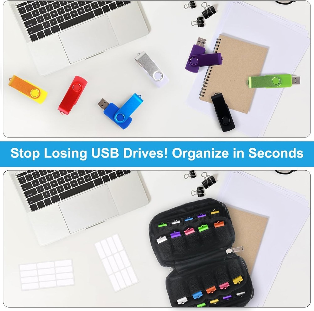 Flash Drive Case Storage Bag 20 Slots