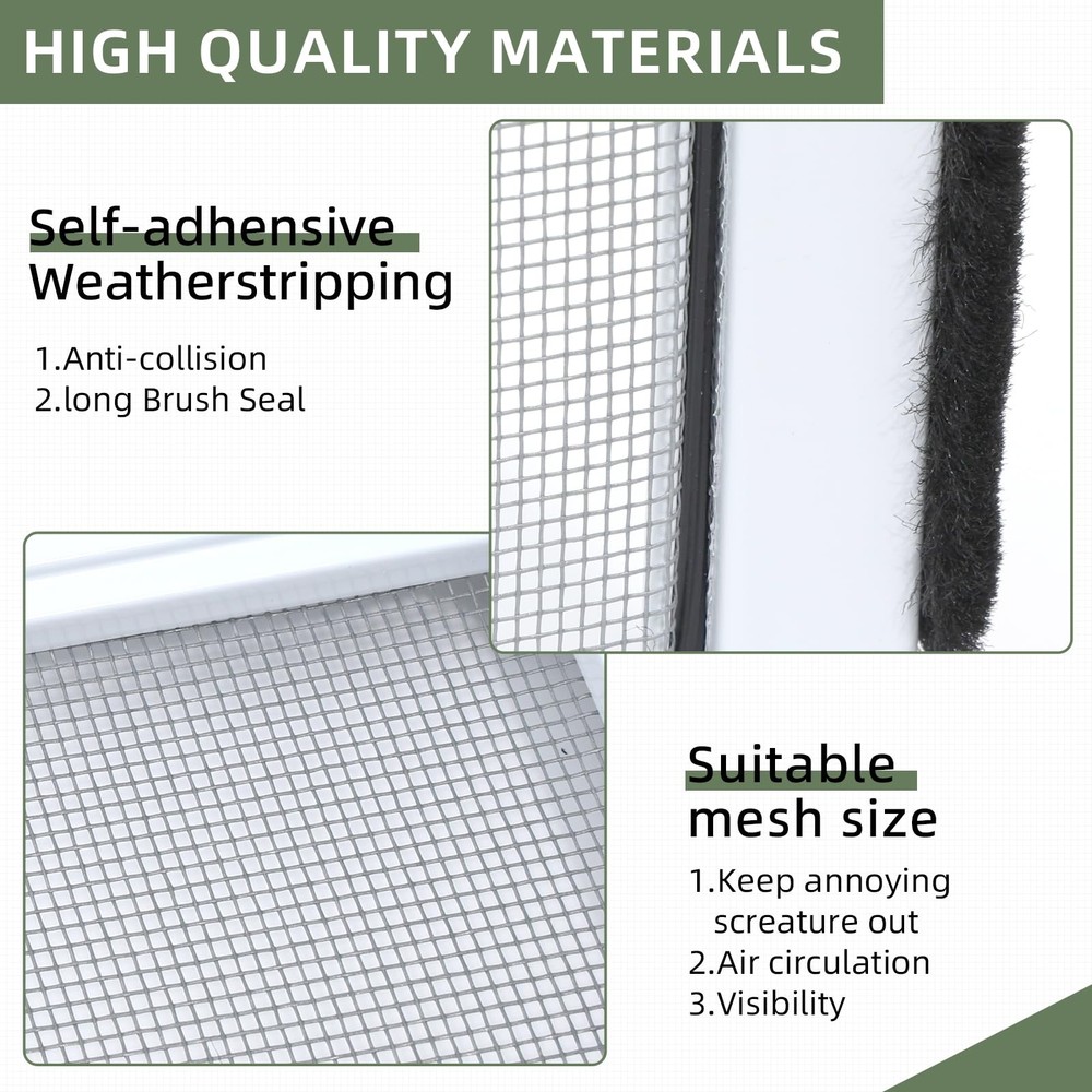 Adjustable Expandable Window Screen 16-28 Inches Small Size 2 Packs