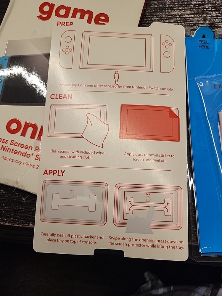 Onn Glass Screen Protector Compatible with Nintendo Switch