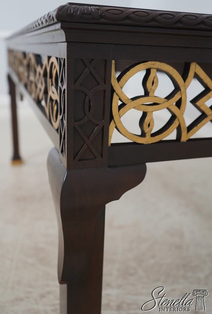 68148: BAKER Chippendale Large Mahogany Library Table