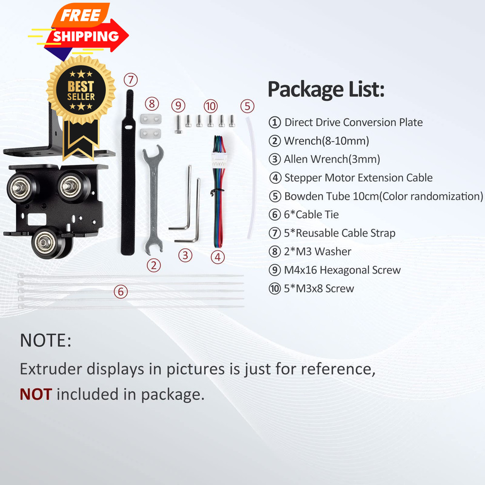 UniTak3D Ender 3 Direct Drive Upgrade Conversion Bracket for 3 Black