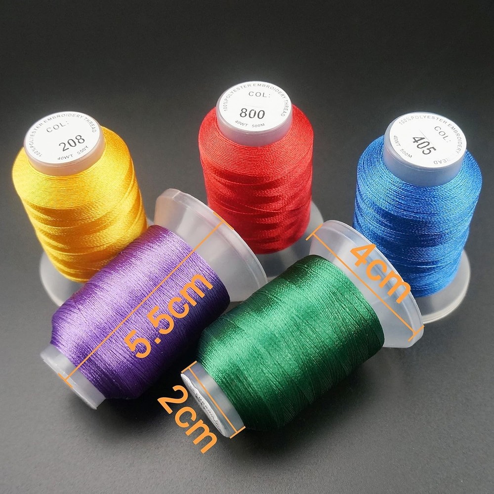 Embroidery Thread Lot 47 Spools Polyester 40wt Brother Compatible