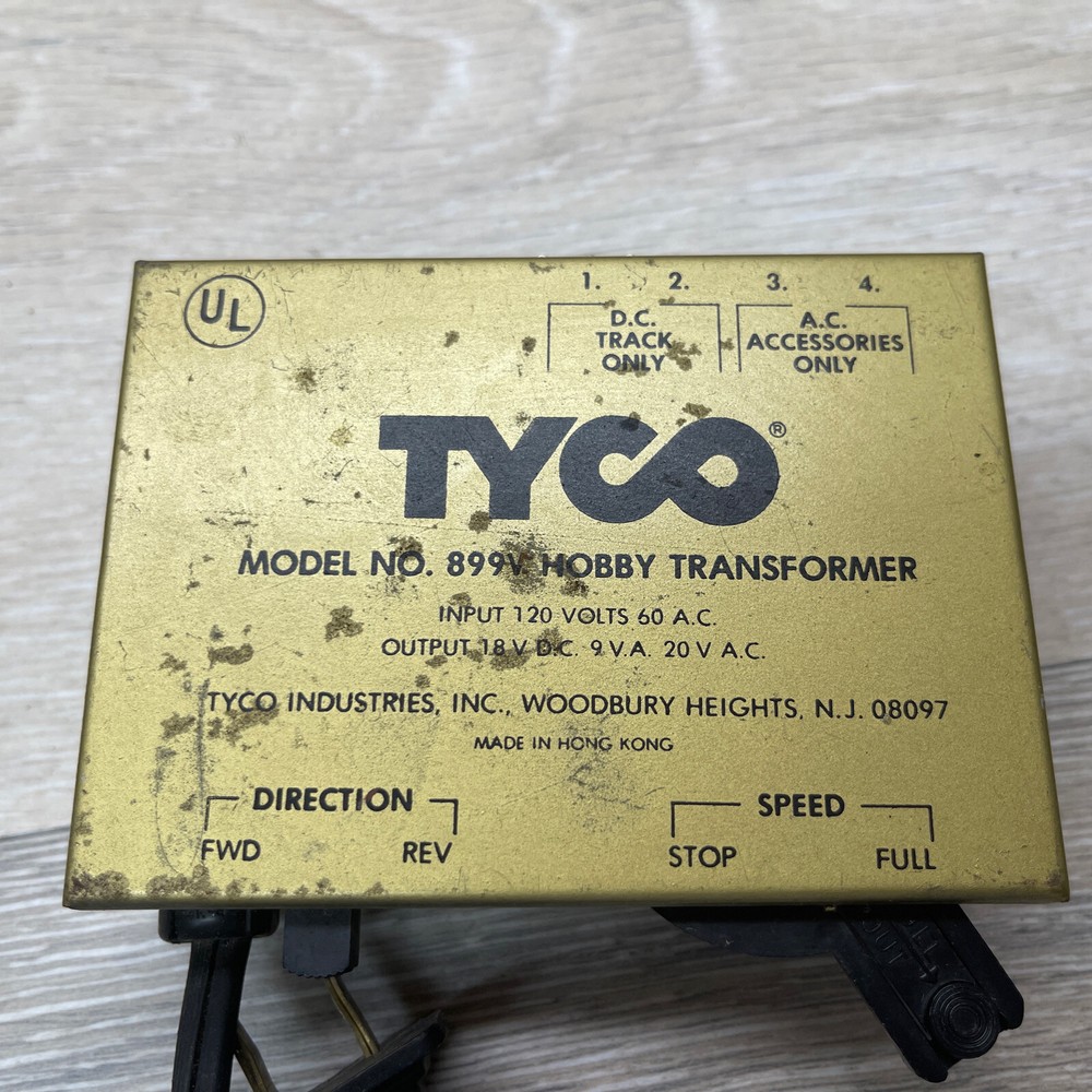 Tyco Train Power Pack Transformer Model 899V Untested