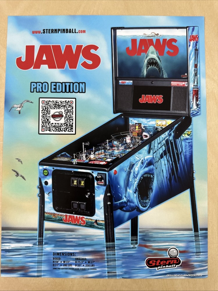 Stern Jaws Pro Pinball Flyer
