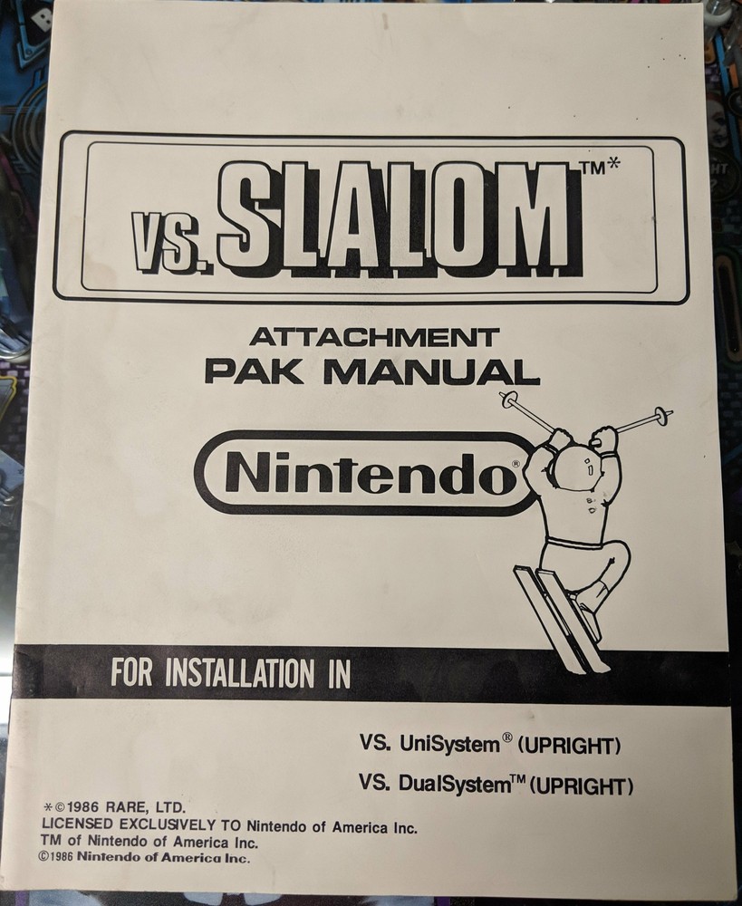 Slalom Nintendo Manual Schematics Instructions