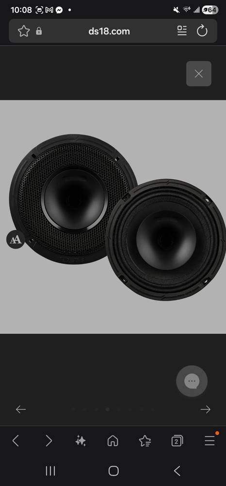 DS18 Car Speaker Grills Pair Black Protective Covers