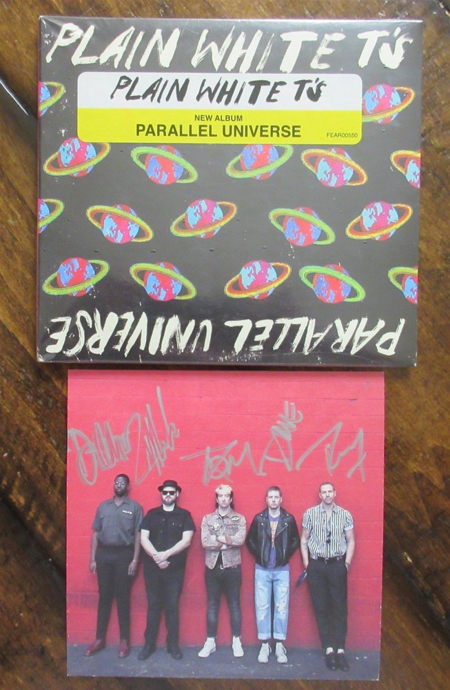 Plain White T's Signed by 5 CD Promo Card - Beckett BAS