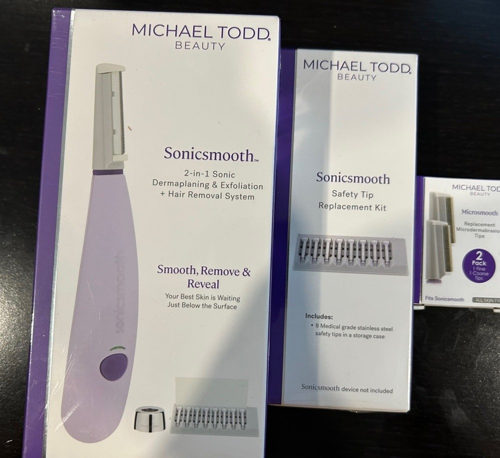 Michael Todd Sonicsmooth Dermaplaning System with 8-Pack Safety Tips