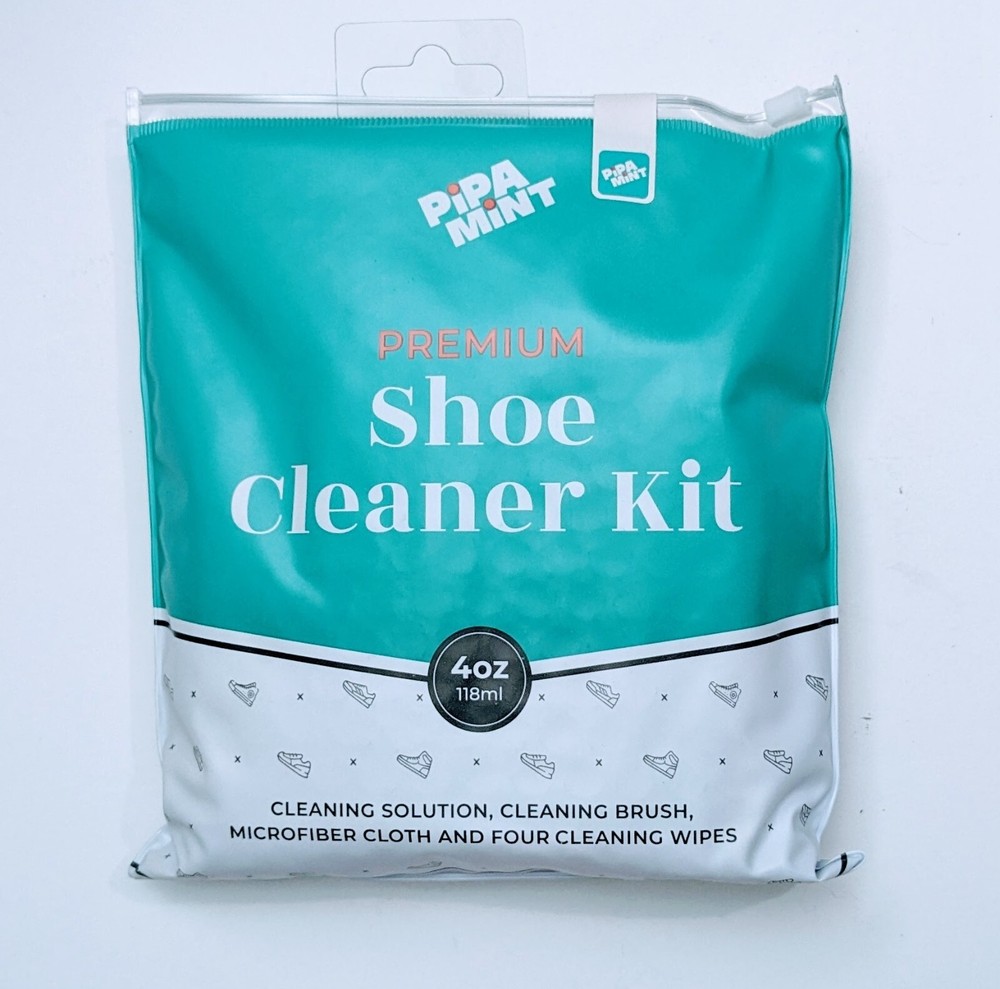 Pipa Mint Premium Shoe Cleaner Kit with Solution Brush Wipes Microfiber Cloth