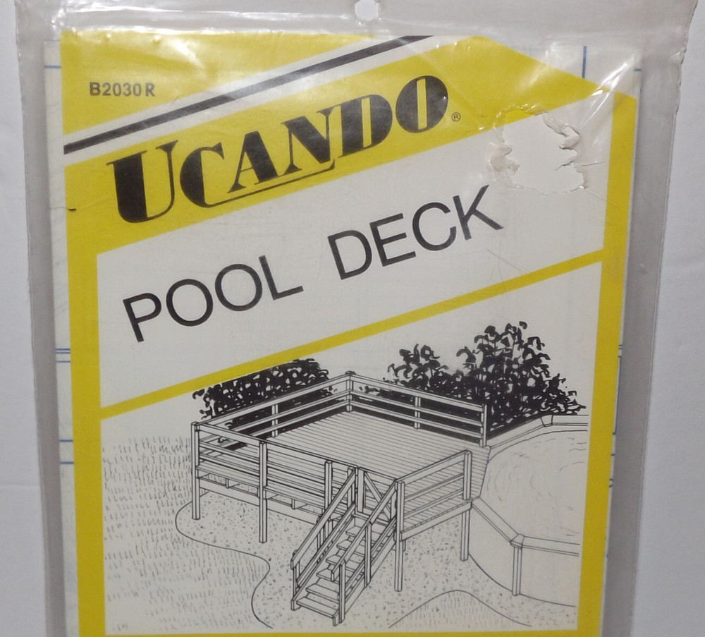 Ucando Pool Deck Plans B2030 R New In Package