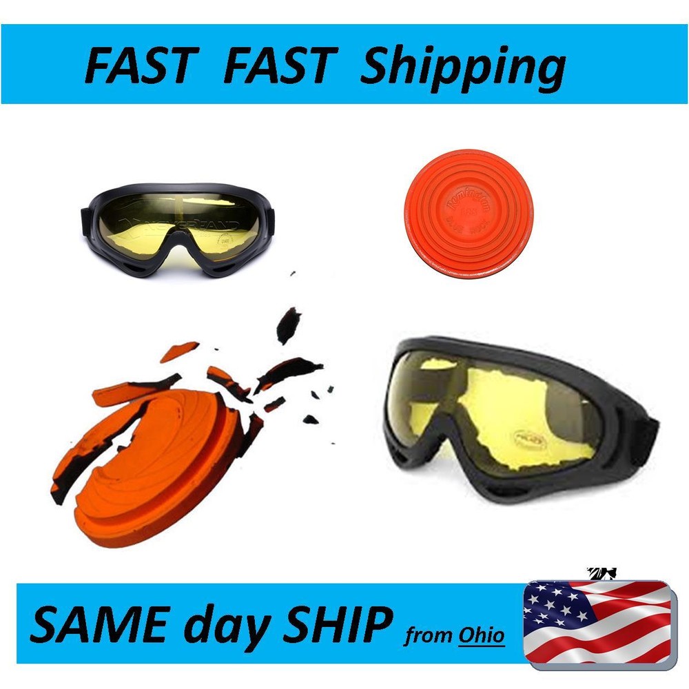 Yellow BRIGHT Vision Shooting Goggles - WIDE View