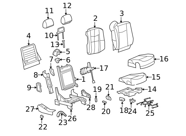 Genuine GM Seat Adjuster 88898408