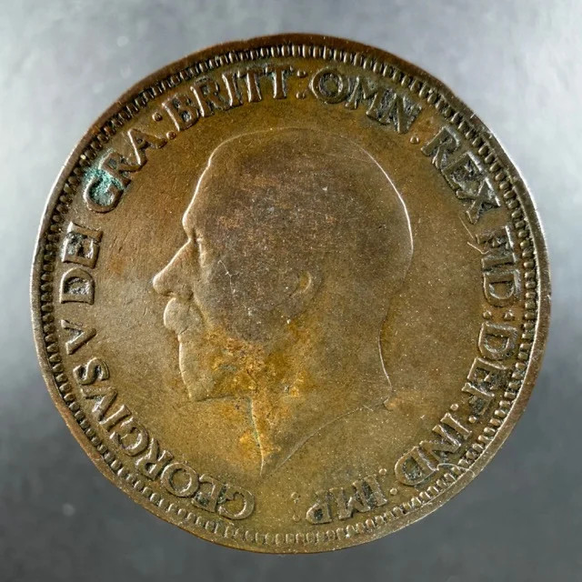 1930 Great Britain Half Penny George V Bold Design