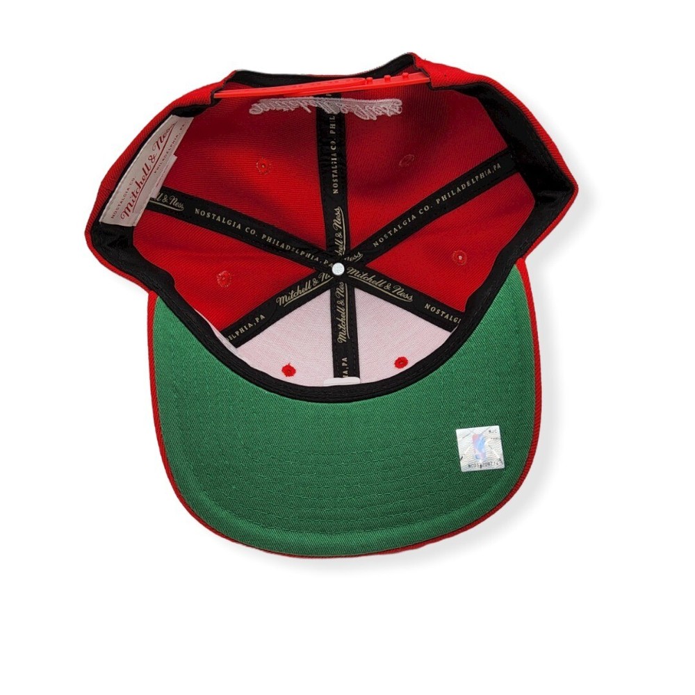 Mitchell & Ness Chicago Bulls Team Ground 2.0 Red Adjustable Snapback Hat Cap