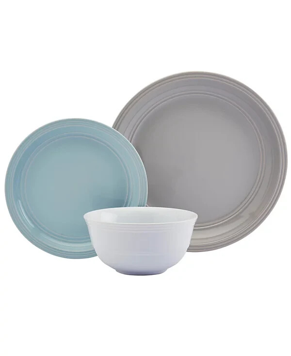 Tabletops Unlimited Farmhouse Multicolor 11 Pc. Dinnerware Set, Service for 4