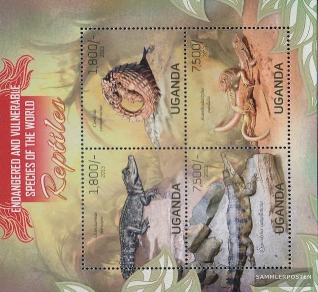 uganda 3025-3028 Sheetlet MNH 2013 Lizards