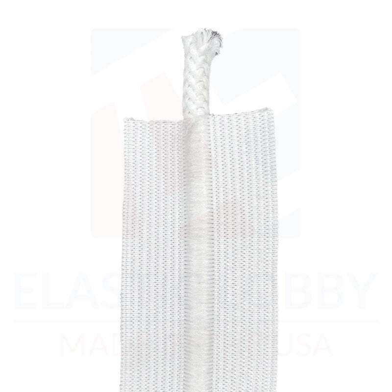 1.5" (38mm) White Drawcord Elastic - US Made