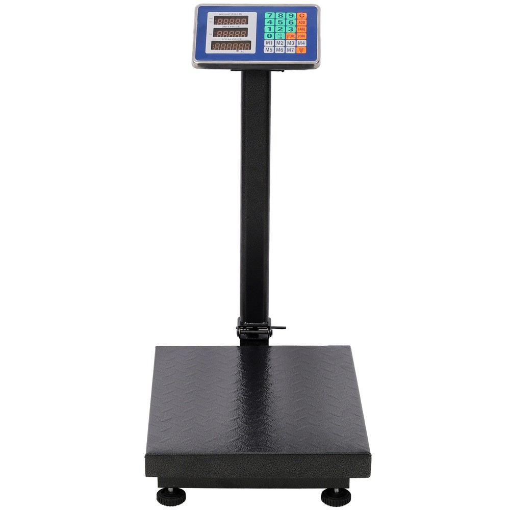660lbs Weight Computing Digital Scale Floor Platform Scale W/LB/KG Tare Black US