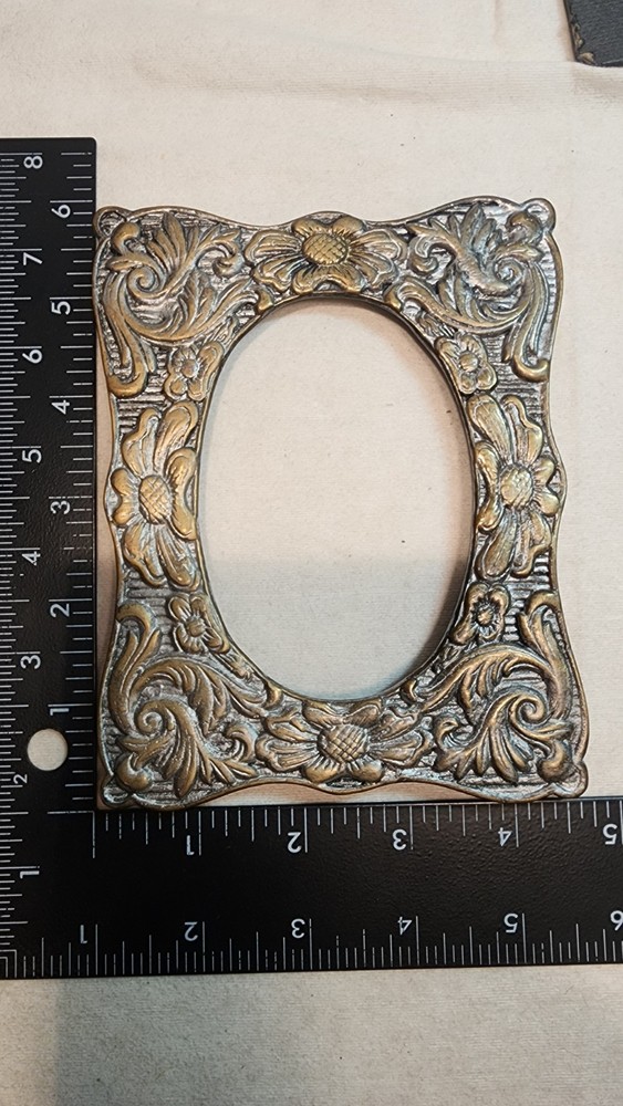 Vintage Small Metal Frame floral design, table stand, maker unknown