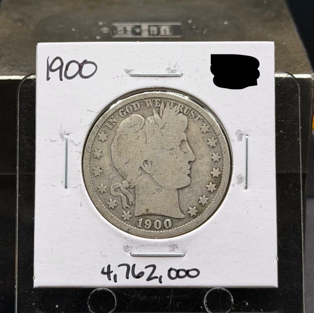 1900 Barber Half Dollar Average Circ 90% Silver *8443