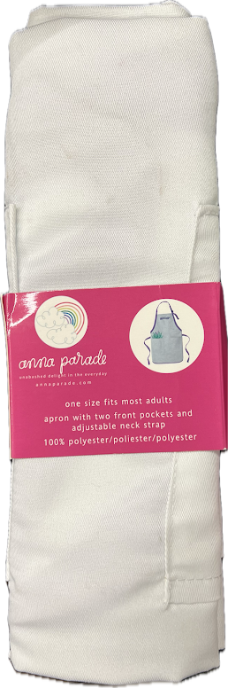 Anna Parade Apron White- prints and trim may vary