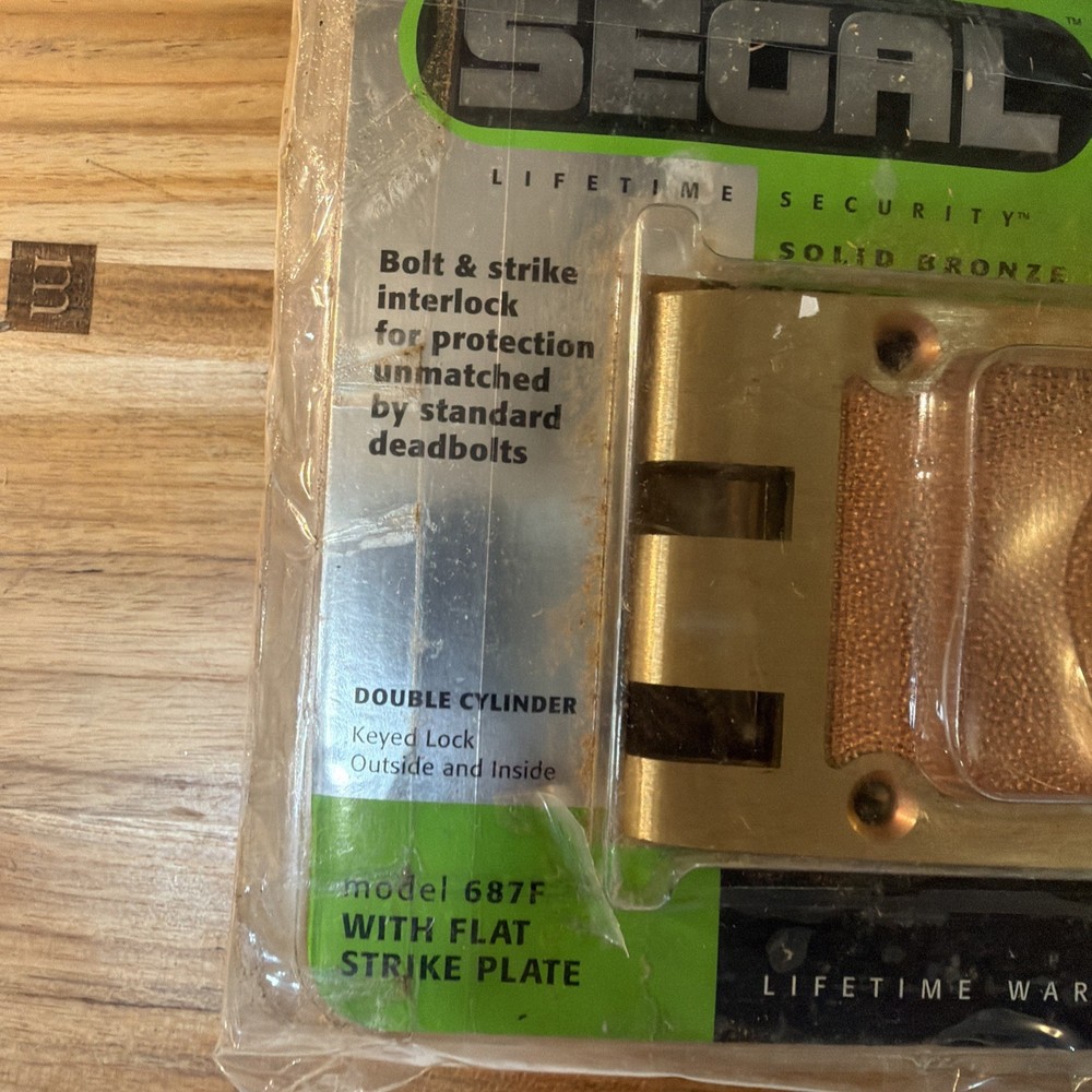 Segal Model 687/688 Solid Bronze Double Cylinder Deadbolt – Maximum Security NEW