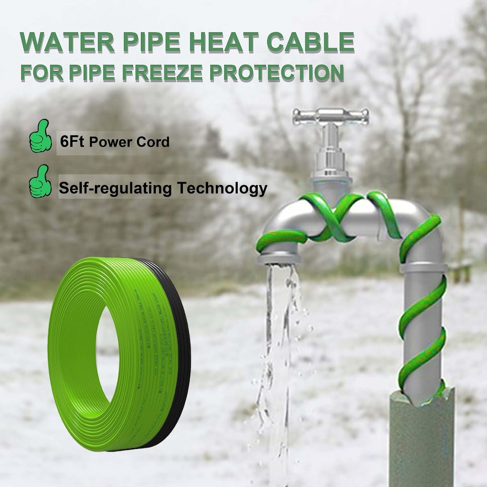 MAXKOSKO Self-Regulating Heat Cable for Pipes - Freeze Protection