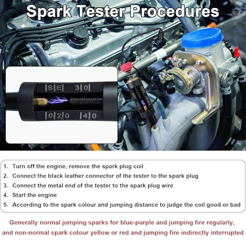Spark Plug Tester, Adjustable Ignition Coil Tester System, Coil Pack 1 PC