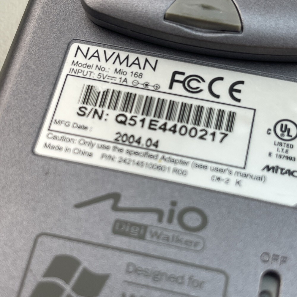 Navman Mio 168 Pin Pocket Interactive Navigation Tested and working **READ**