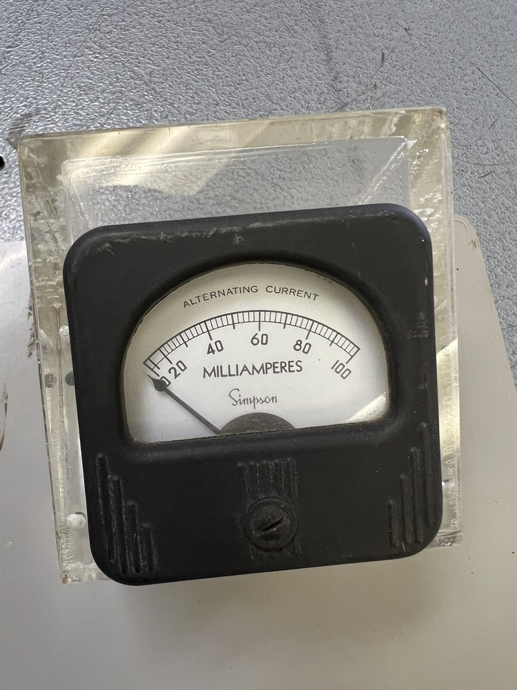 Vintage 1960’s Simpson Meter 0-100 mA Training Patch Box Board