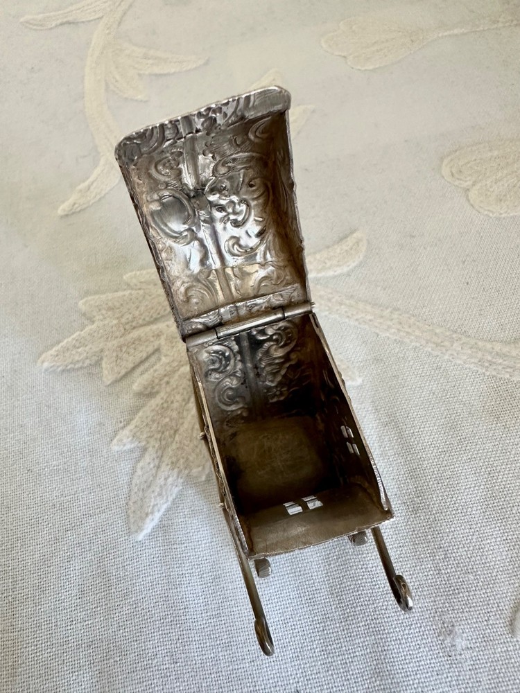 Vintage Silver Palanquin Curio Box
