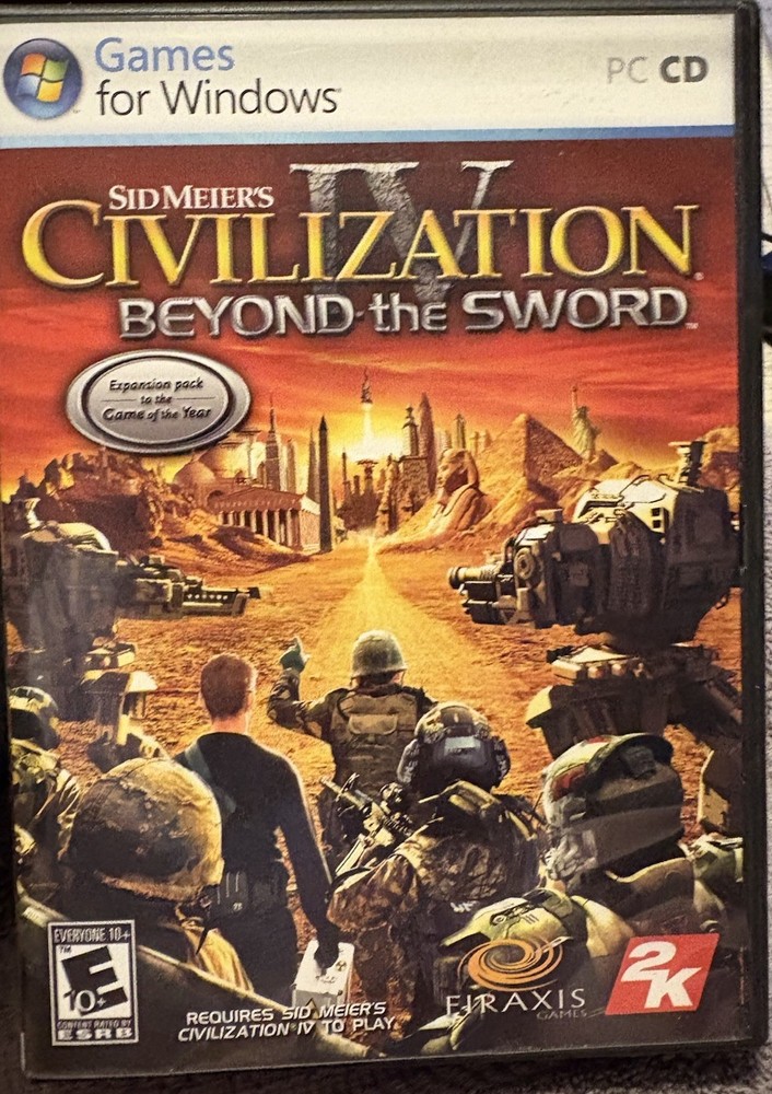 Lot 2: Sid Meier's Civilization IV & Beyond The Sword Game PC, CD-ROM Software