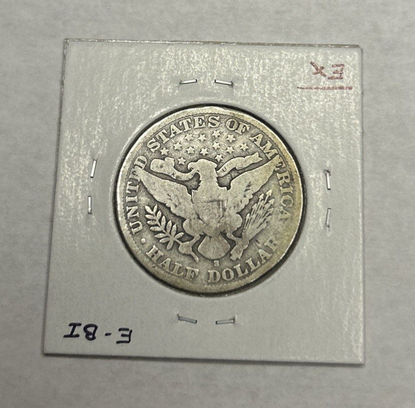 1901-S Barber Half Dollar, Better Date, Good