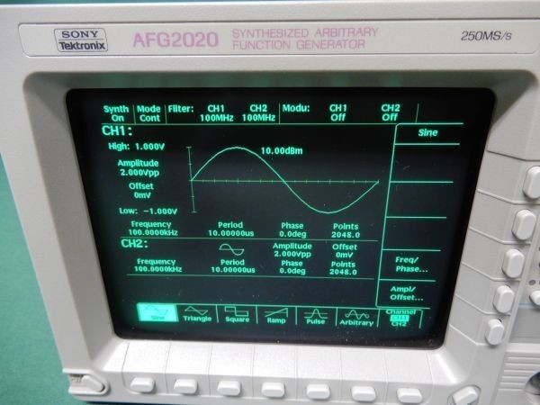 - Tested - Tektronix AFG2020 100MHz Programmable Arbitrary Waveform Generator