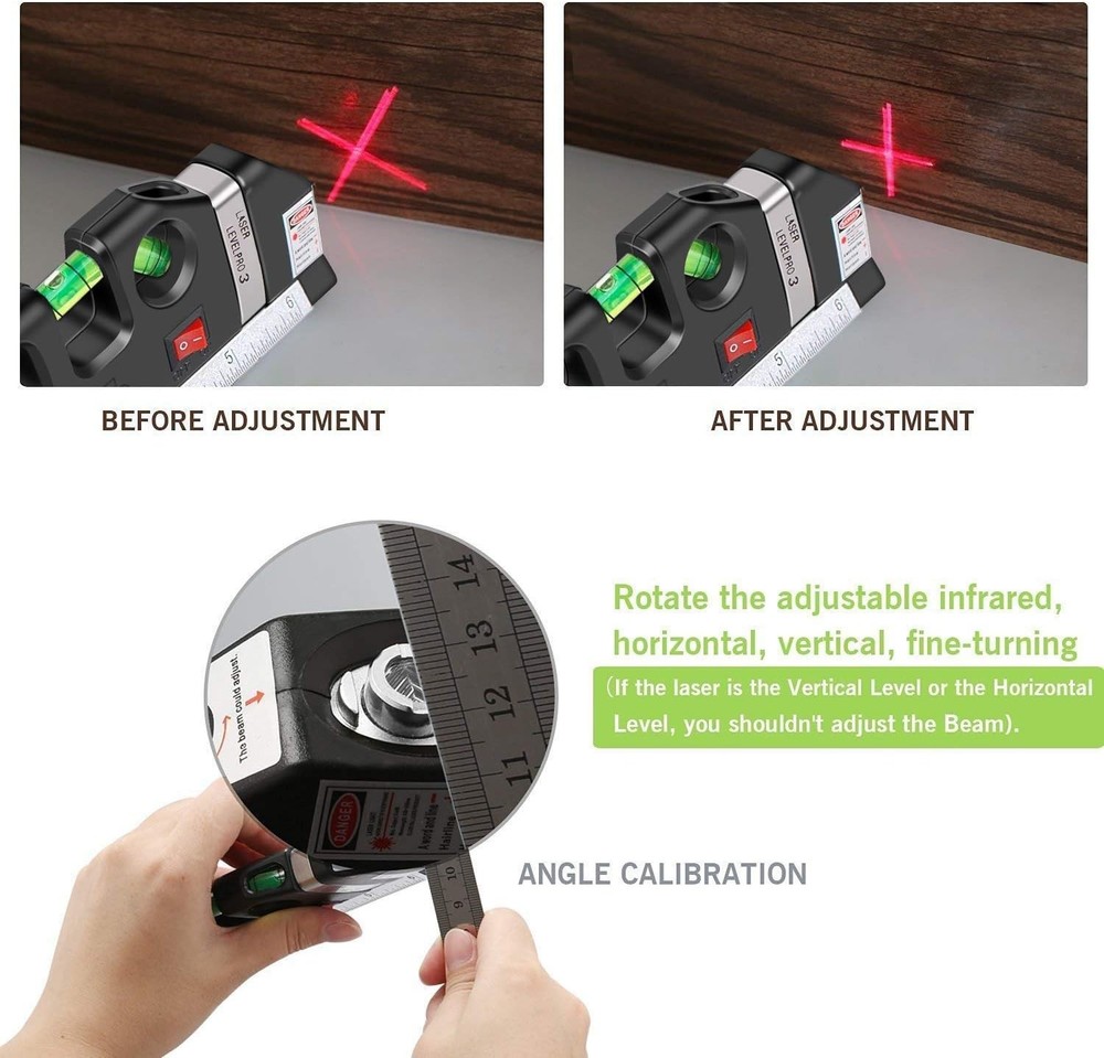 Automatic Laser Level & Tape Measure Ruler - Work Smart with Enhanced Precision