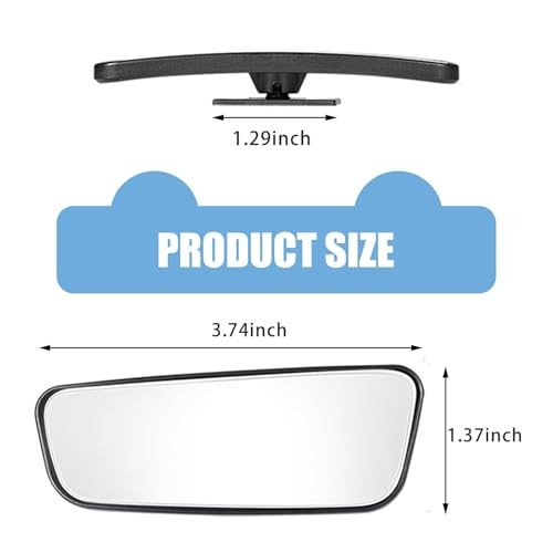 2 PCS Car Blind Spot Mirrors, Convex Wide-Angle Side View Mirrors, Adjustable