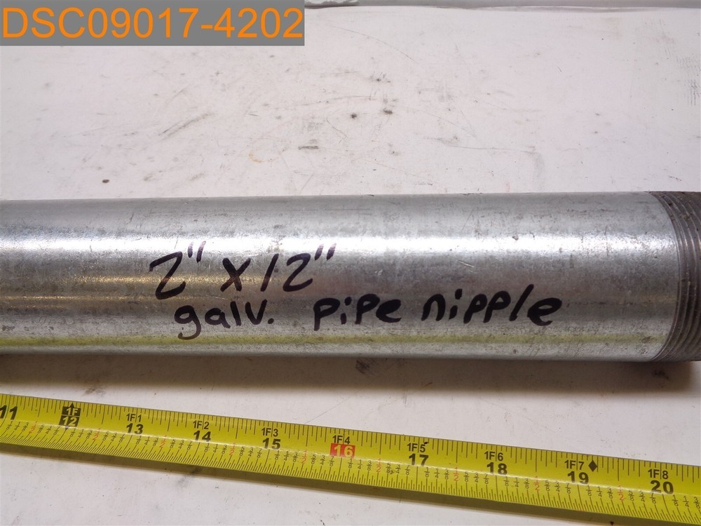 Everflow 2" x 12" Galvanized Pipe Nipple (Steel) NPGL2012