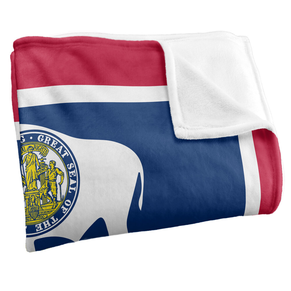 Wyoming Flag Silky Touch Super Soft Throw Blanket