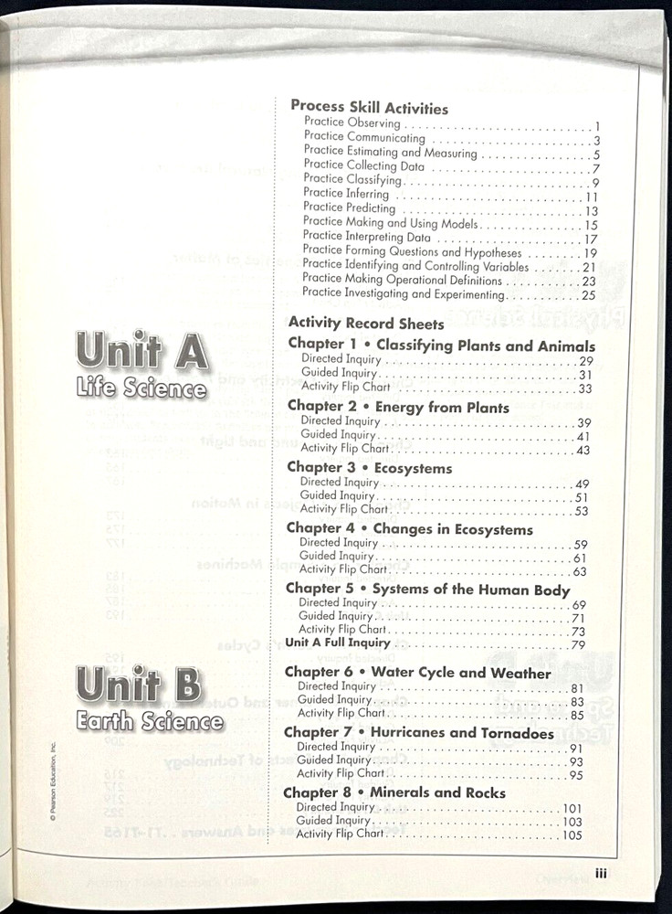 4th Grade - SCIENCE - ACTIVITY BOOK - TEACHER EDITION (2006, Foresman)