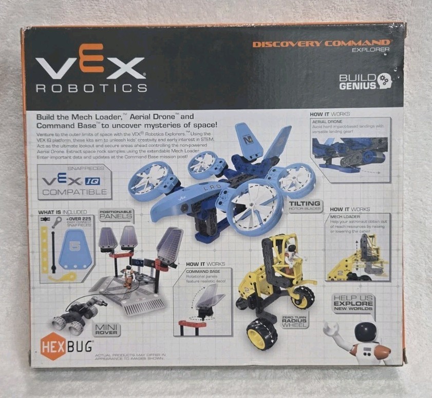 2017 HexBug Vex Robotics Discovery Command Explorer Stem Starter 225 Pcs New