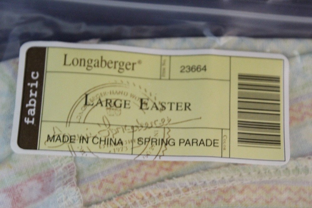 Longaberger 2009 Easter Spring Parade Large Egg-Shape Easter Basket Liner #23664
