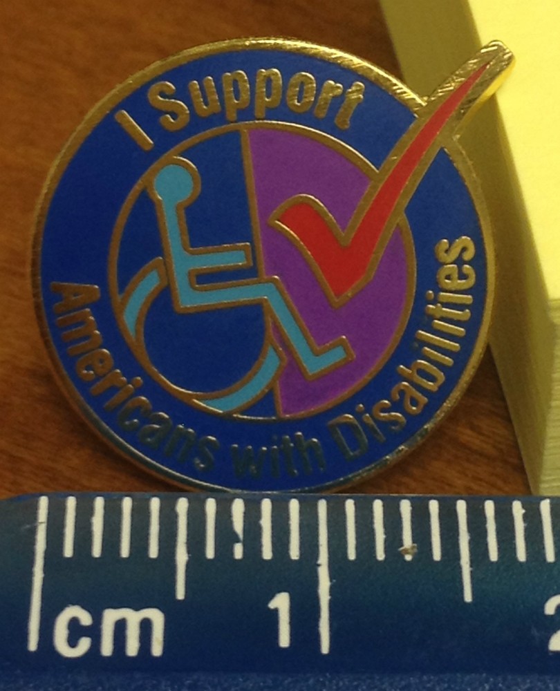 I support Americans With Disabilities Lapel Pin - ADA Lapel Pin