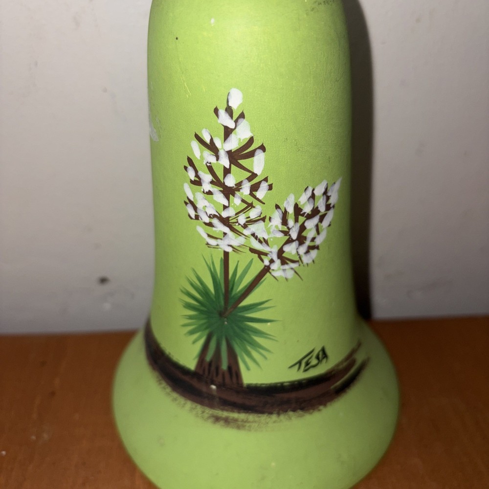Tesa Mexican Pottery Green Bell For Outside