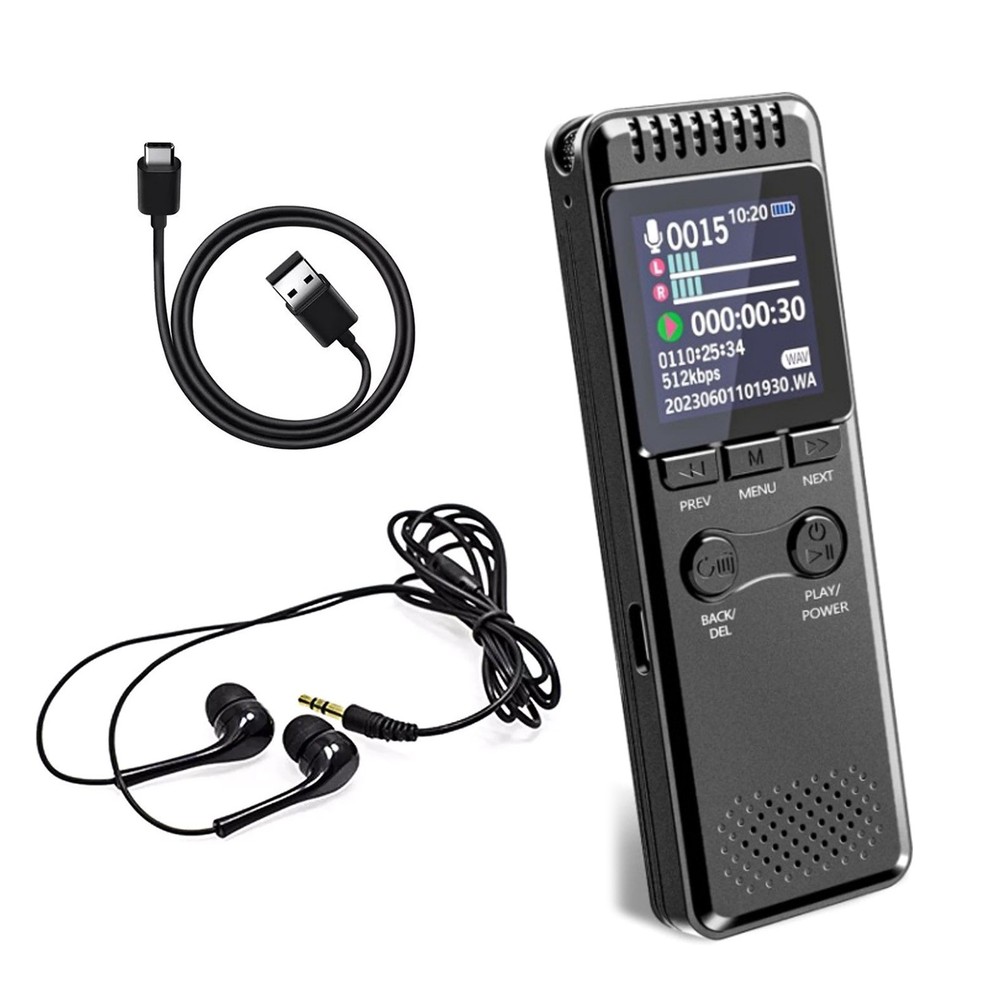 32GB Digital Voice Recorder Playback Device Lectures Activated Audio Recorders